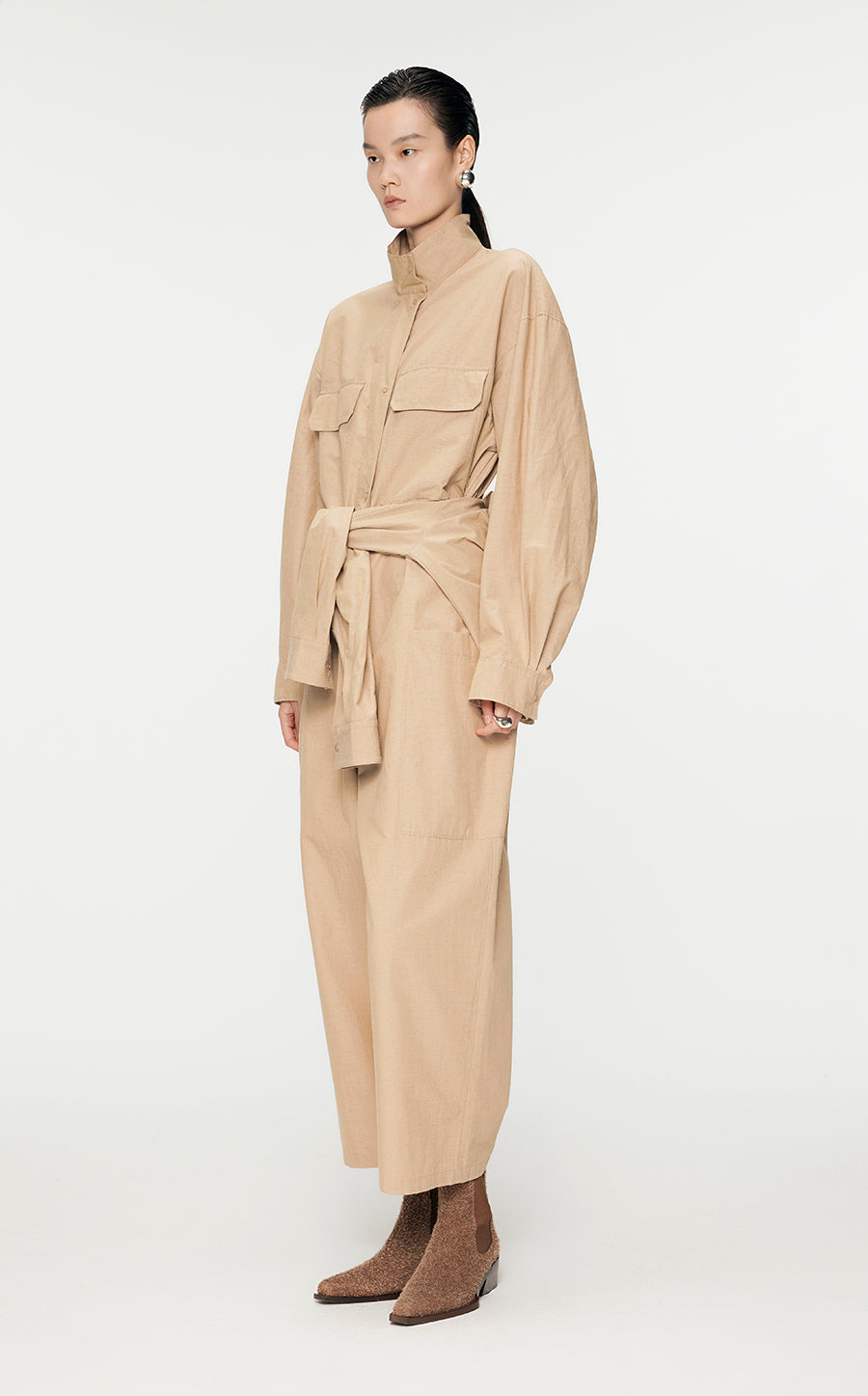 Jumpsuits / JNBY Oversize Eco-Friendly Cotton-Hemp Jumpsuits