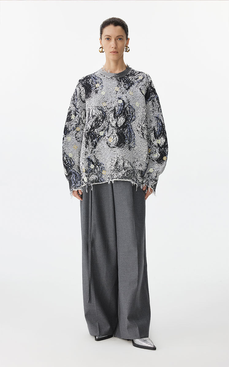 Sweater / JNBY Oversized Floral Knit Sweater