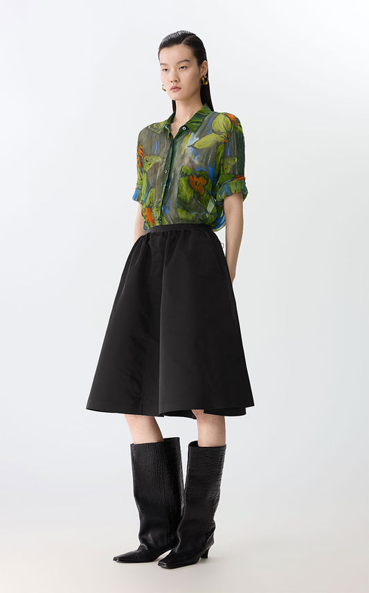 Skirt / JNBY A-Line Hybrid Midi Skirt