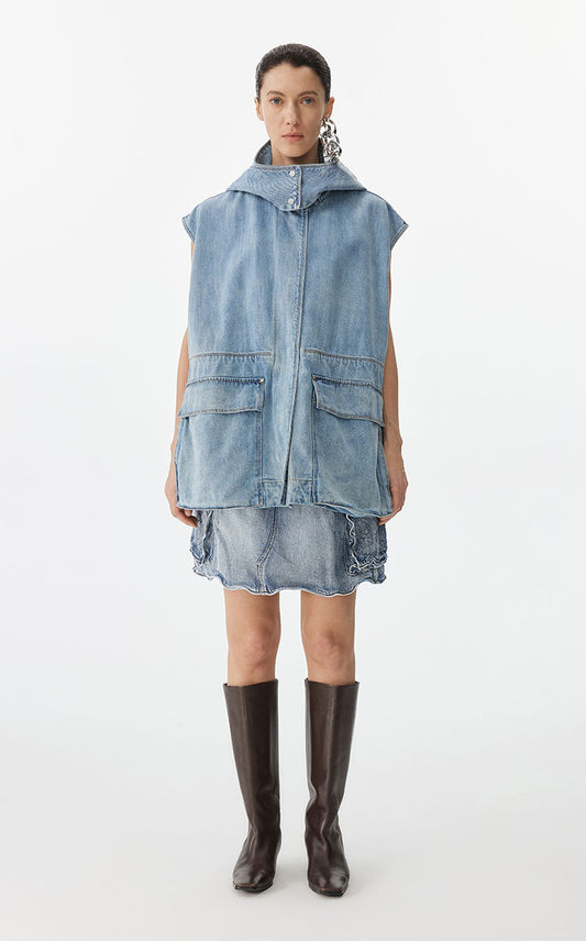 Skirt / JNBY A-Line Denim Mini Skirt