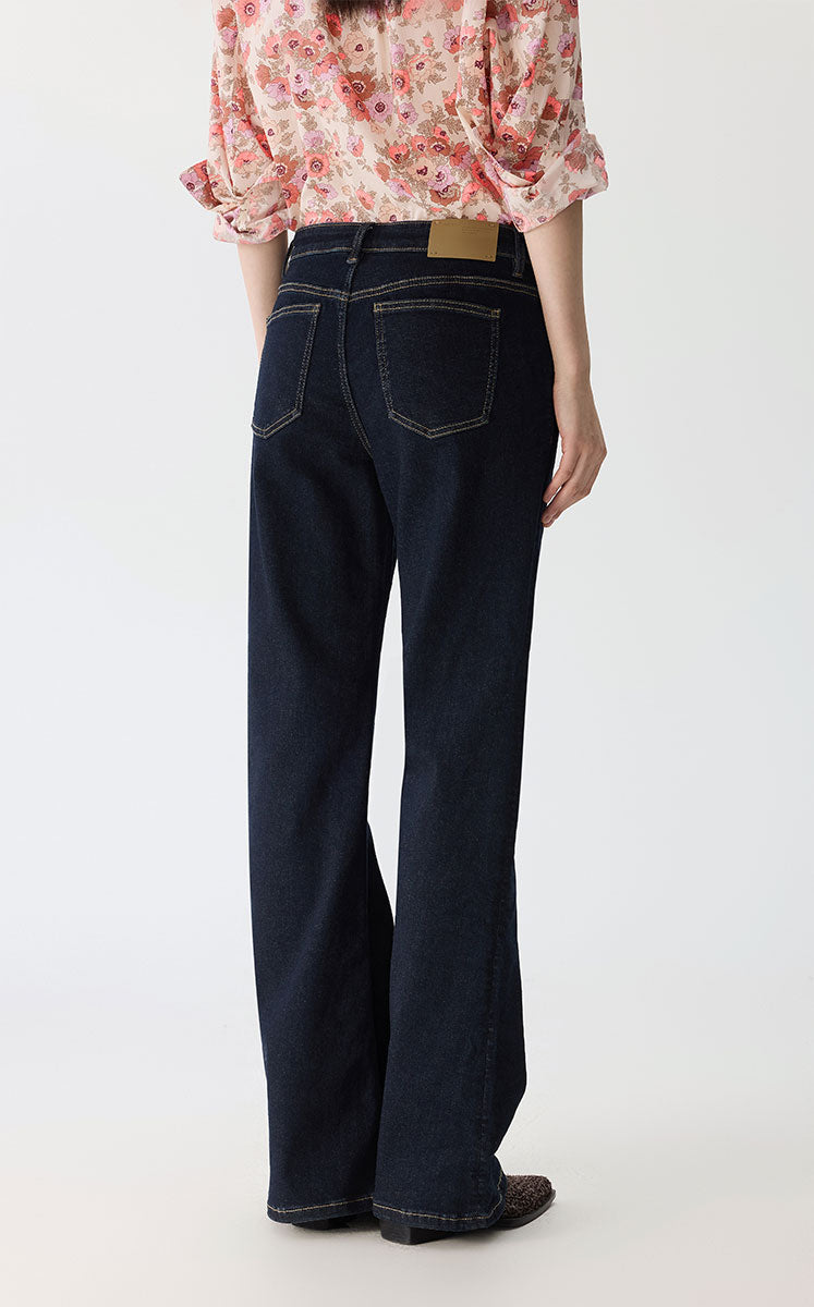 Pants / JNBY Flared Cuffed Denim Pants