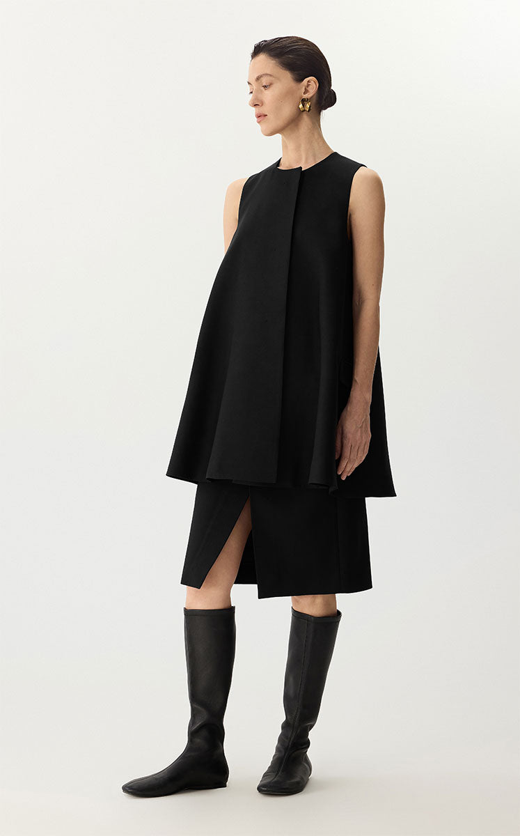 Dress / JNBY Sleeveless Wool-Silk A-Line Dress