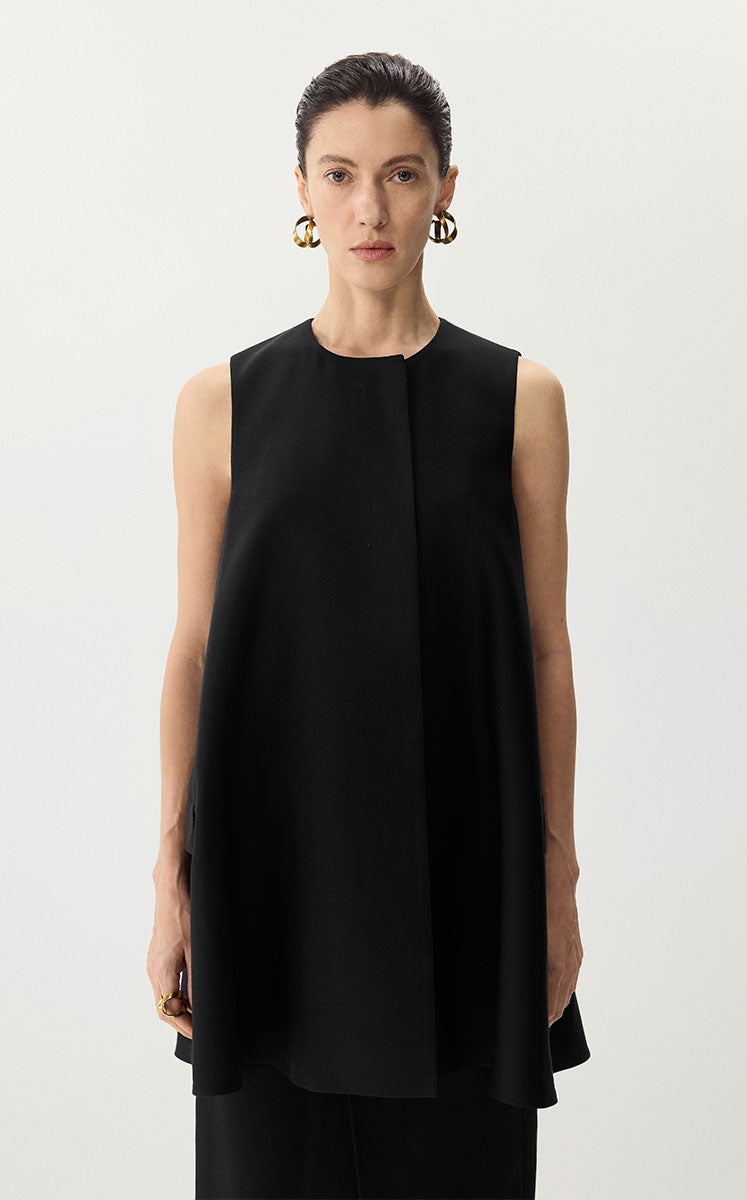 Dress / JNBY Sleeveless Wool-Silk A-Line Dress