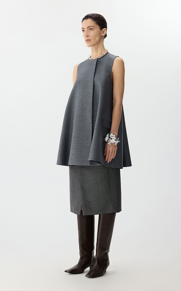 Dress / JNBY Sleeveless Wool-Silk A-Line Dress