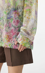 Sweater / JNBY Watercolor Floral Oversized Knit Sweater