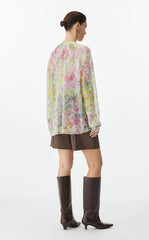 Sweater / JNBY Watercolor Floral Oversized Knit Sweater