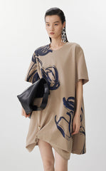 Dress / JNBY Tulip Print A-Line Dress