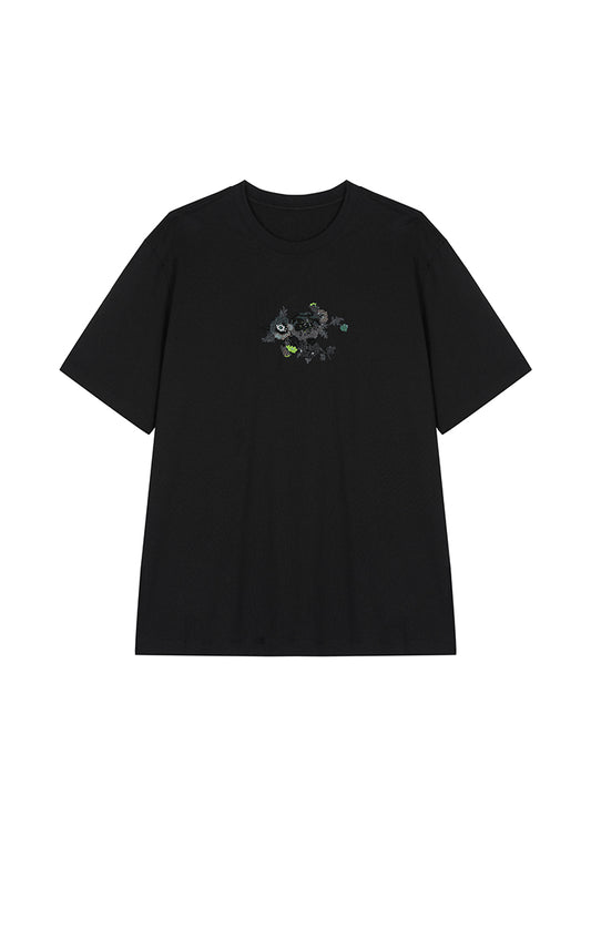 T-Shirt / JNBY Beaded Floral Cotton Tee
