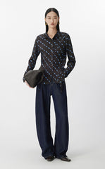 Shirt / JNBY Wrinkled Patterned Long Sleeve Shirt