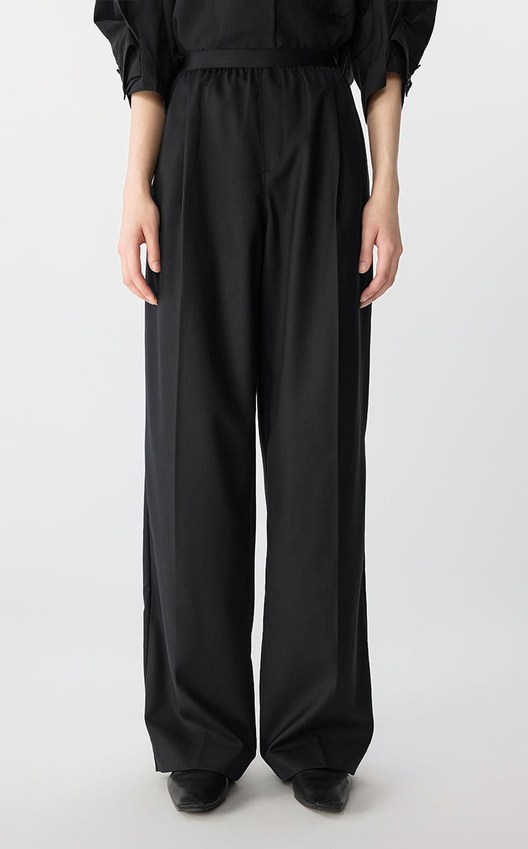 Pants / JNBY Wool Herringbone Wide-Leg Trousers