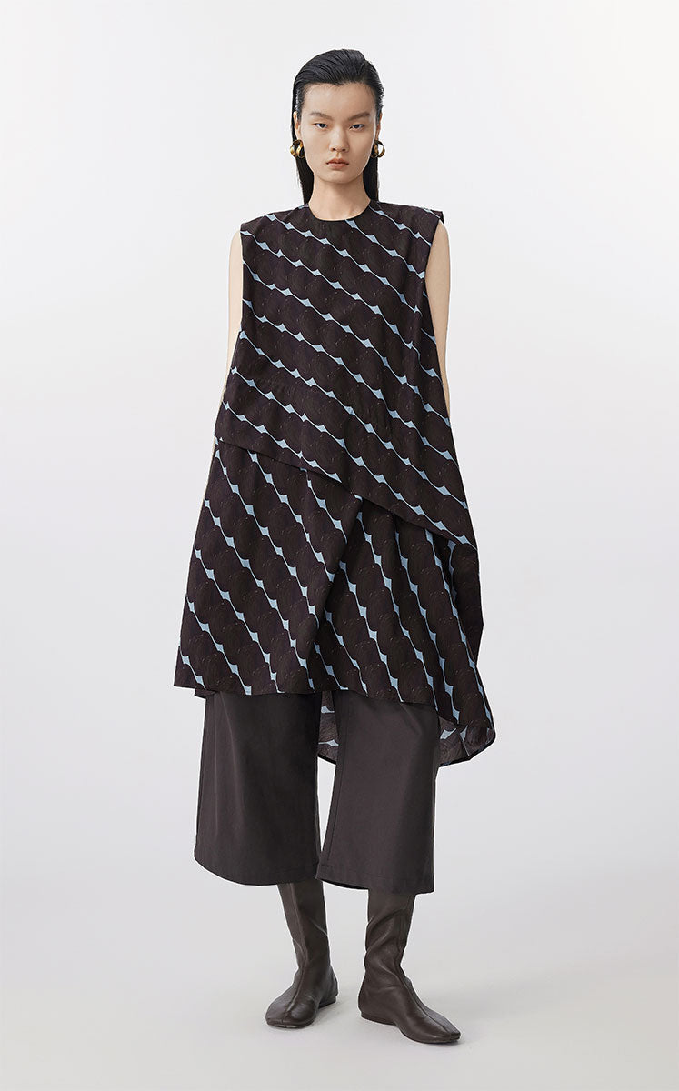 Dress / JNBY Geometric Print Sleeveless Dress