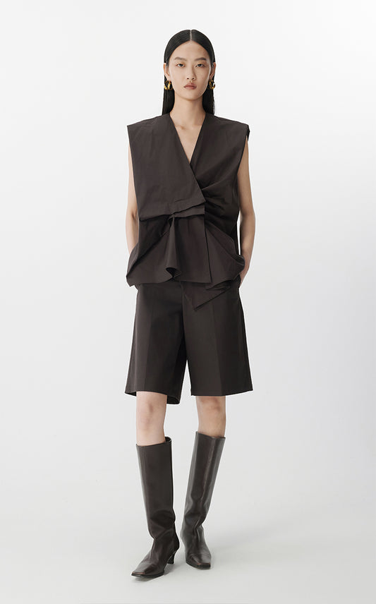 Shirt / JNBY Sleeveless Cotton Poplin Top