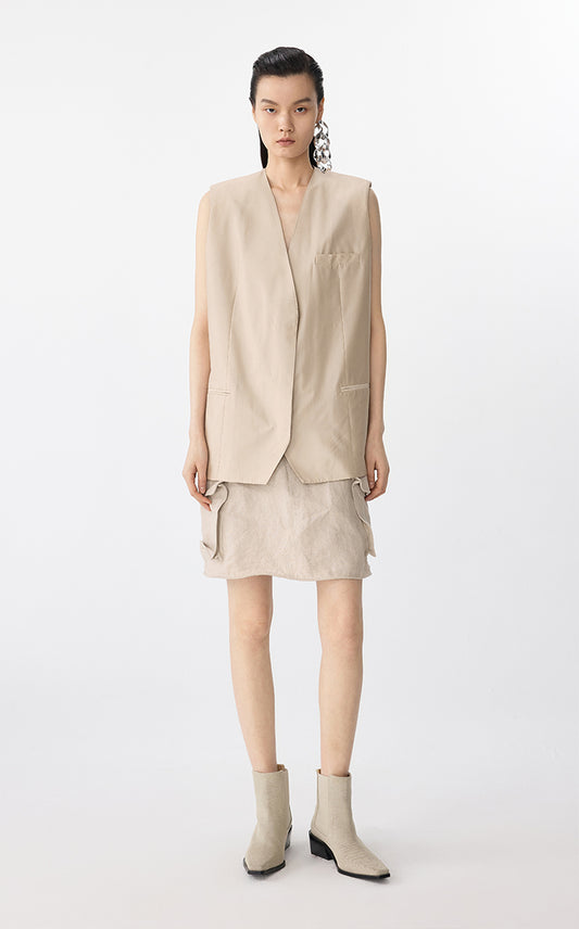 Vest / JNBY Wool-Silk Longline Vest