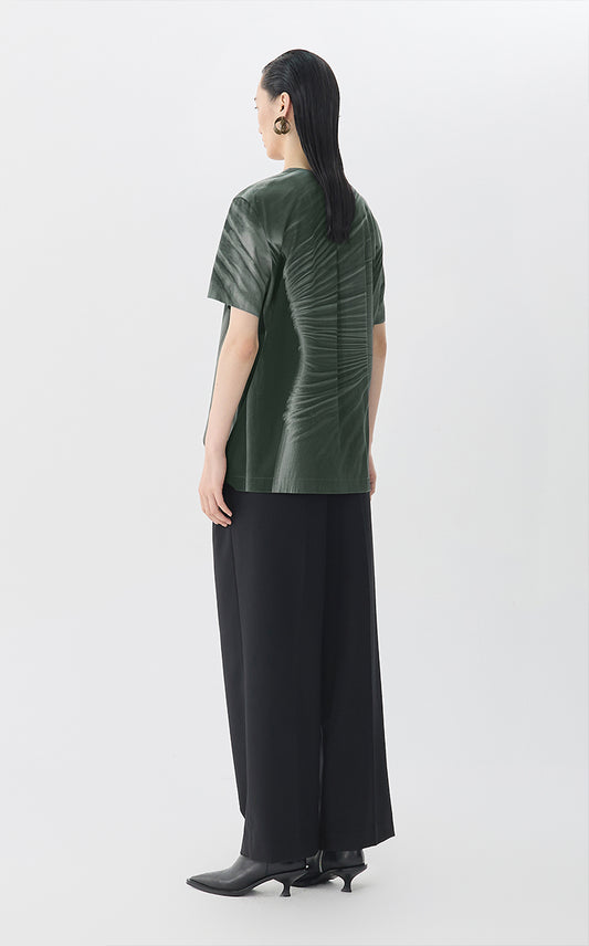 T-shirt / JNBY Wrinkled Print Cotton Tee