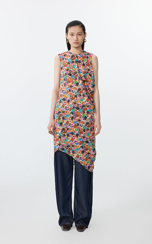Dress / JNBY Futuristic Floral Print Cotton Dress
