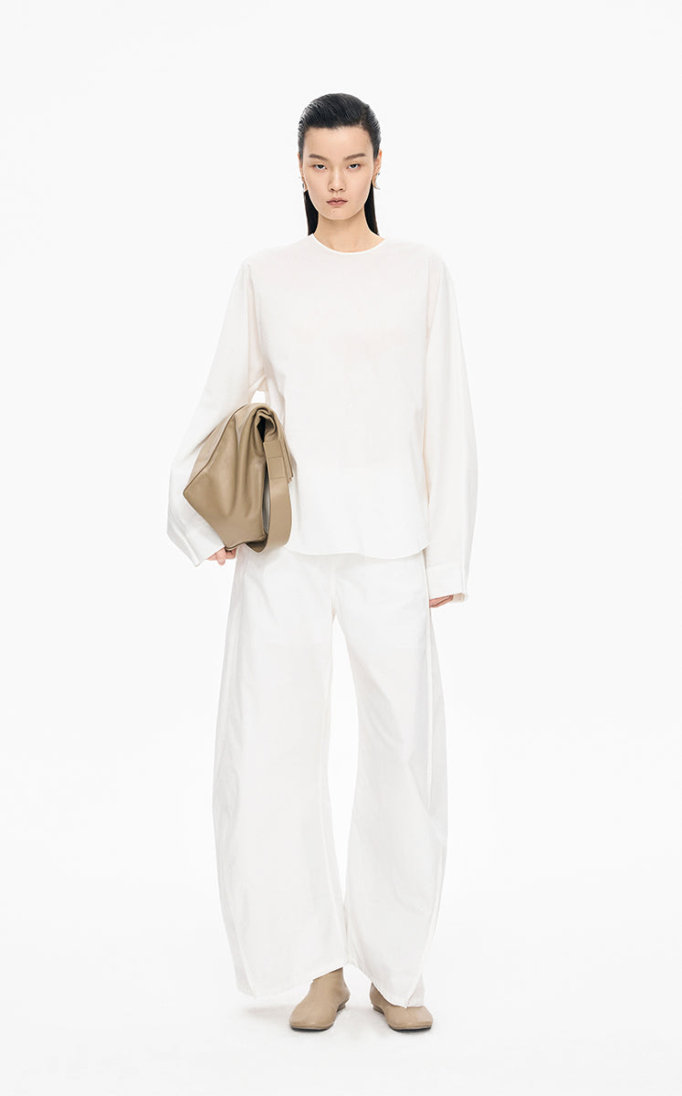 Shirt / JNBY Loose Cotton & Mulberry Silk Top