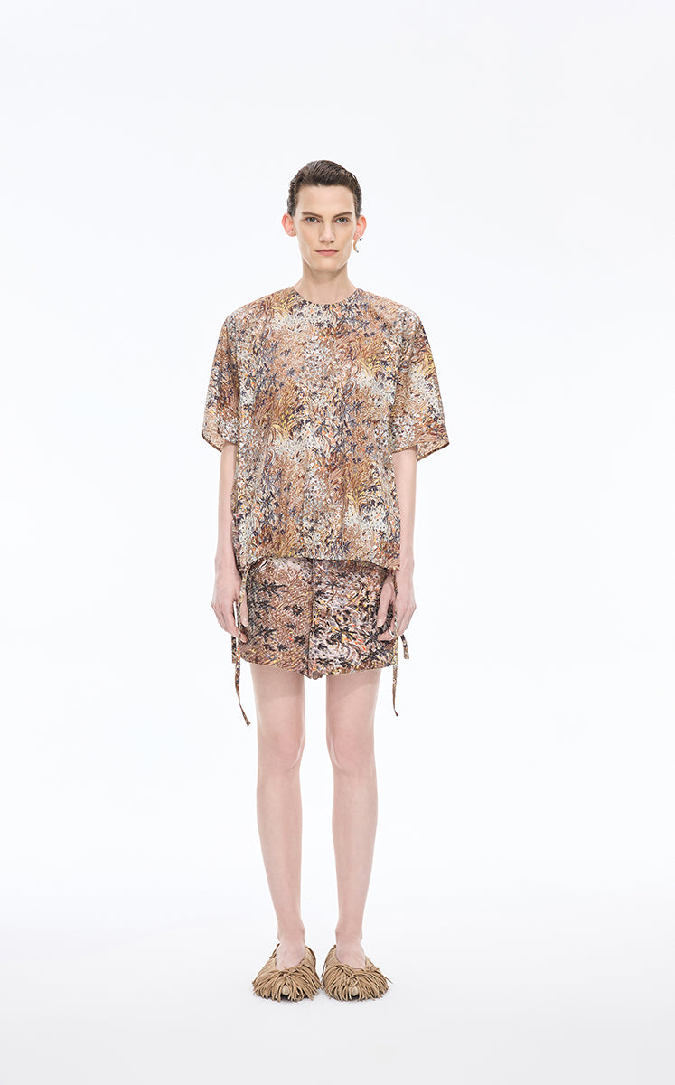 Shorts / JNBY Kew Gardens Print Pleated Shorts