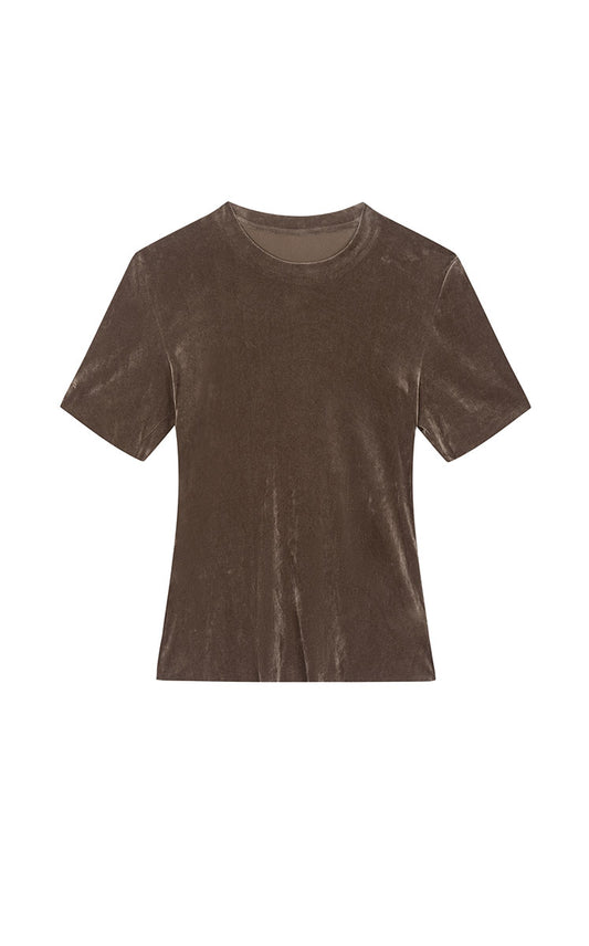 T-Shirt / JNBY Slim Flocked Mesh Tee