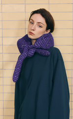 Neck Pillow / JNBYHOME Cotton-Poly Plaid Jacquard Neck Pillow