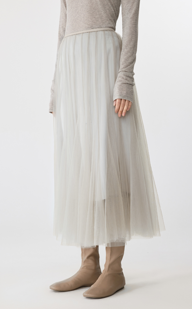 Skirt / JNBY A-Line Tulle Maxi Skirt