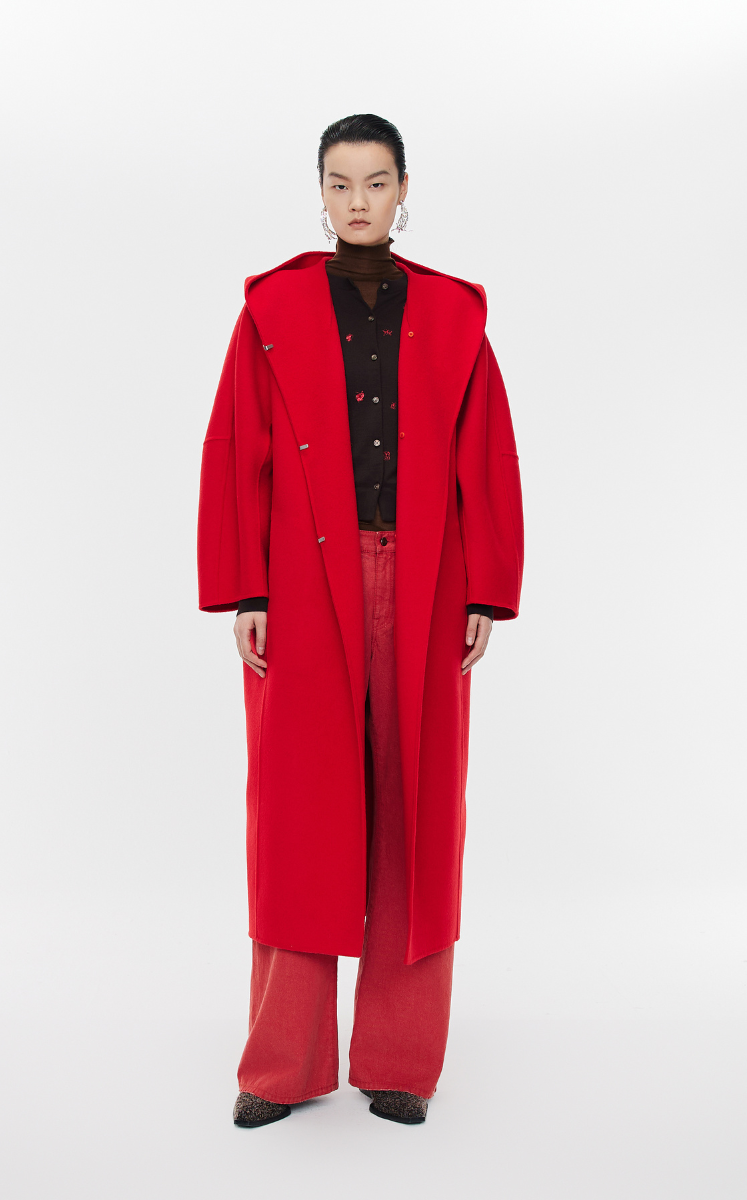 Coat / JNBY H-Silhouette Wool-Cashmere Coat