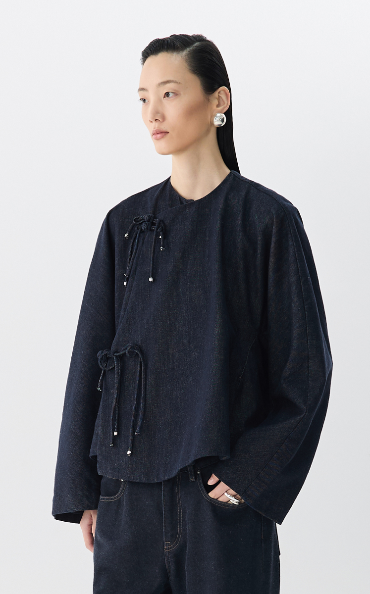 Coat / JNBY Oversized Twisted Denim Jacket