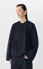 Coat / JNBY Oversized Twisted Denim Jacket