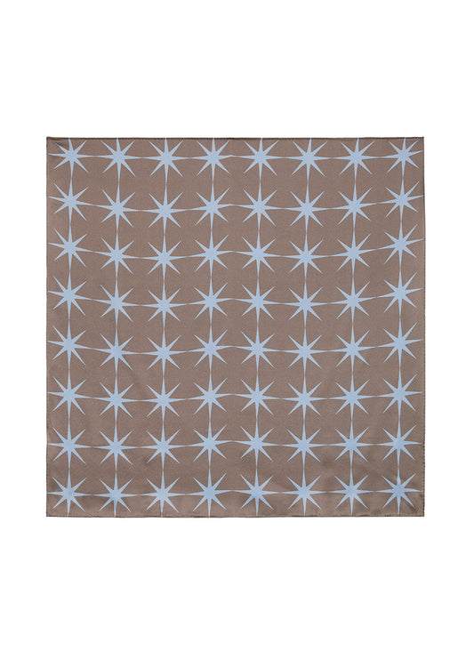 Scarf / JNBY  Print Star Silk Square Scarf(100% mulberry silk)