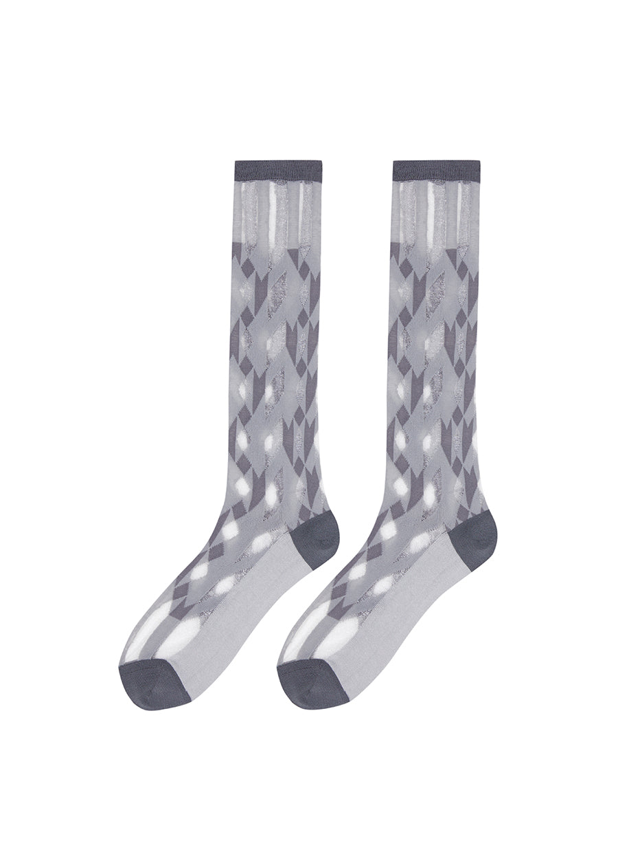 Socks/JNBY Diamond Grid Pattern Socks