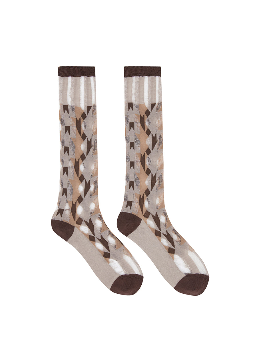 Socks/JNBY Diamond Grid Pattern Socks