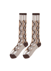 Socks/JNBY Diamond Grid Pattern Socks