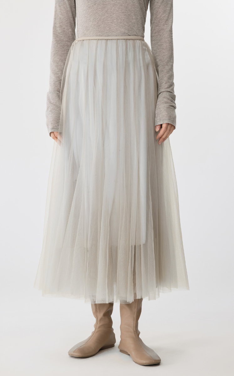 Skirt / JNBY A-Line Tulle Maxi Skirt