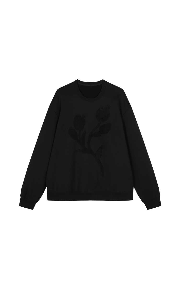 Sweatshirt / JNBY Floral Embroidery Oversized Sweatshirt