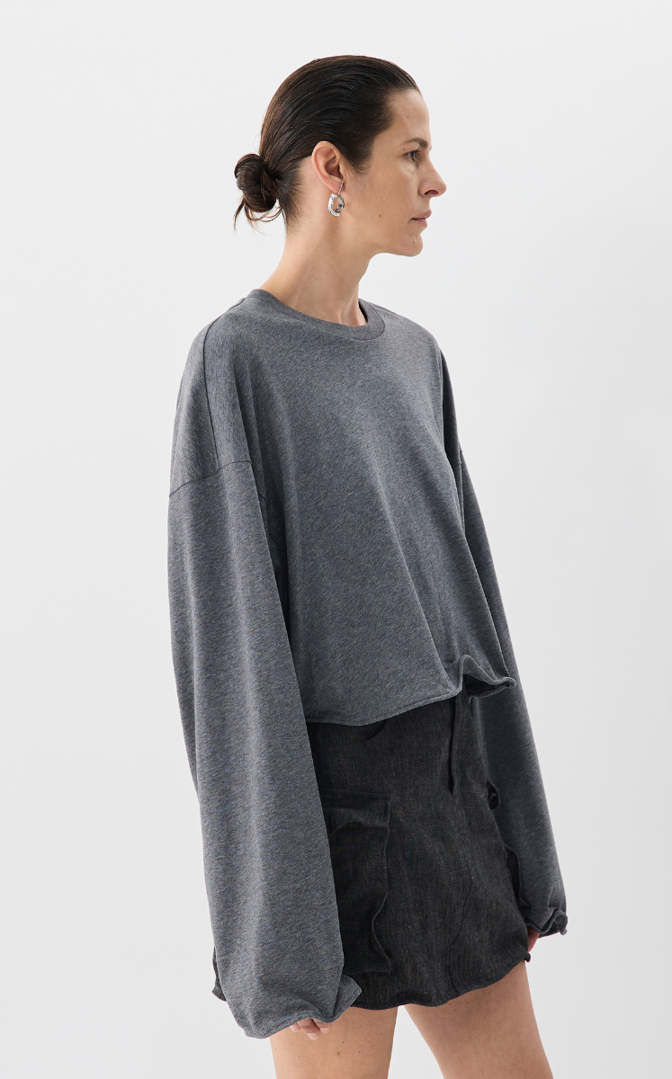 Sweatshirt / JNBY Twist-Knot Oversized Cotton Sweatshirt