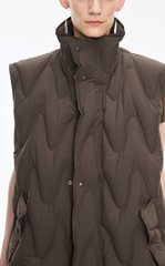Down Vest / JNBY Oversized Wavy Quilted Down Vest