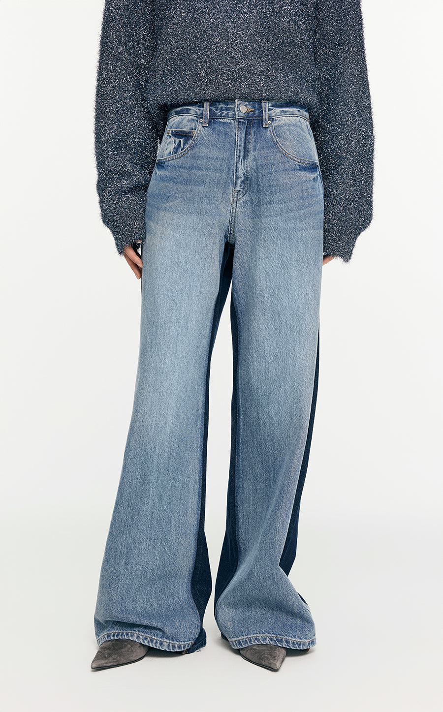 Jeans/JNBY Flared  Loose Fitting Jeans