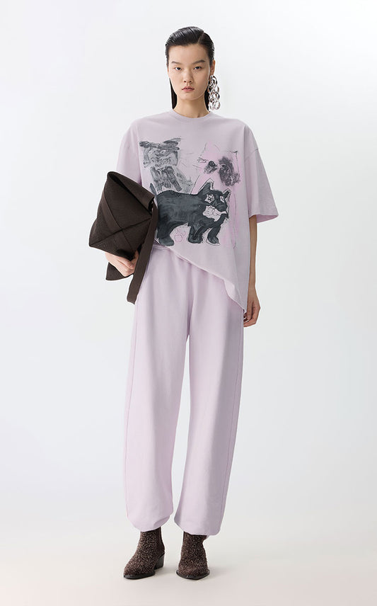 T-shirt / JNBY Oversized Graphic Cotton T-Shirt