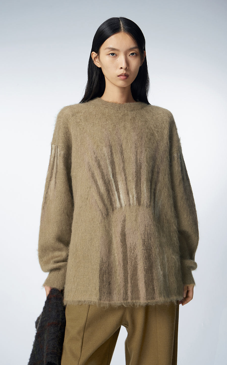 Sweater / JNBY Crew-necked Intarsia-knit Sweater