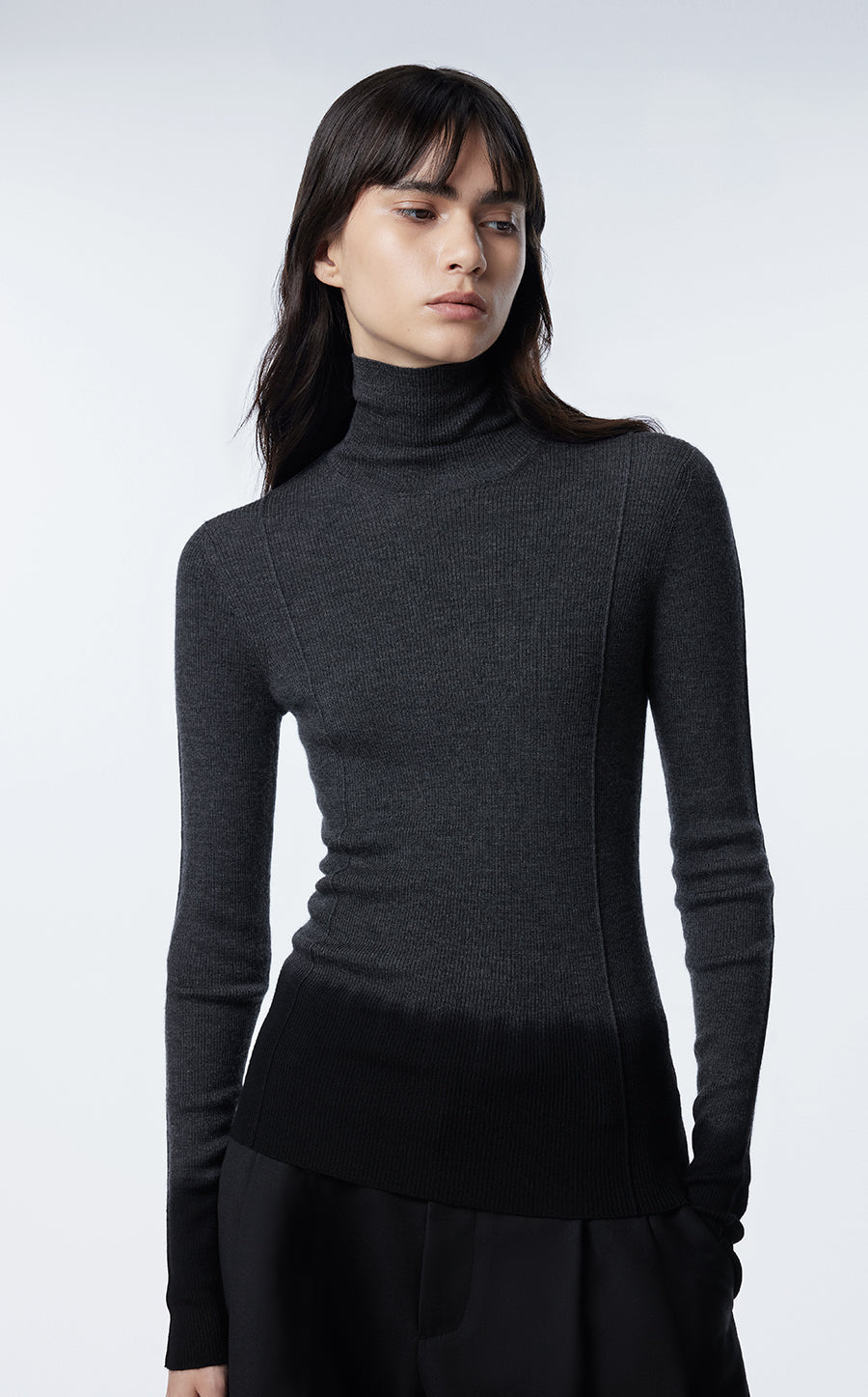 Sweater / JNBY High-neck Wool-blend Cashmere Pullover Sweater