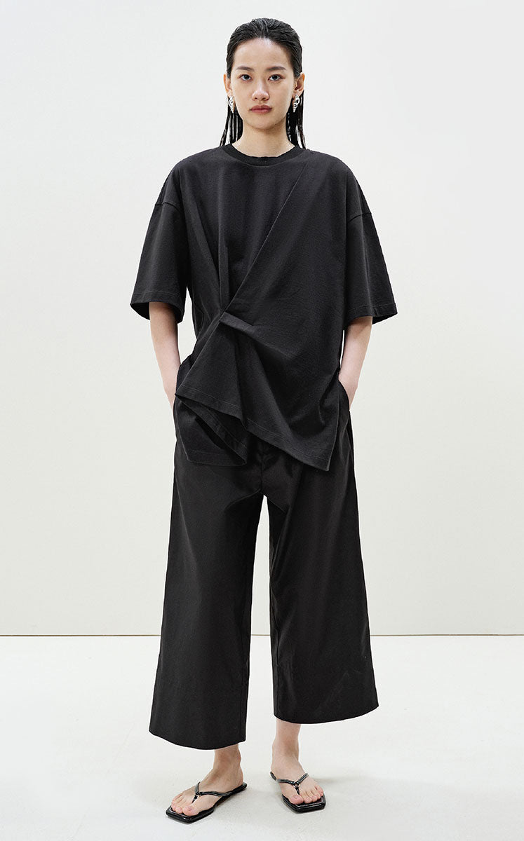 T-Shirt / LESS Crinkled Cotton Tee