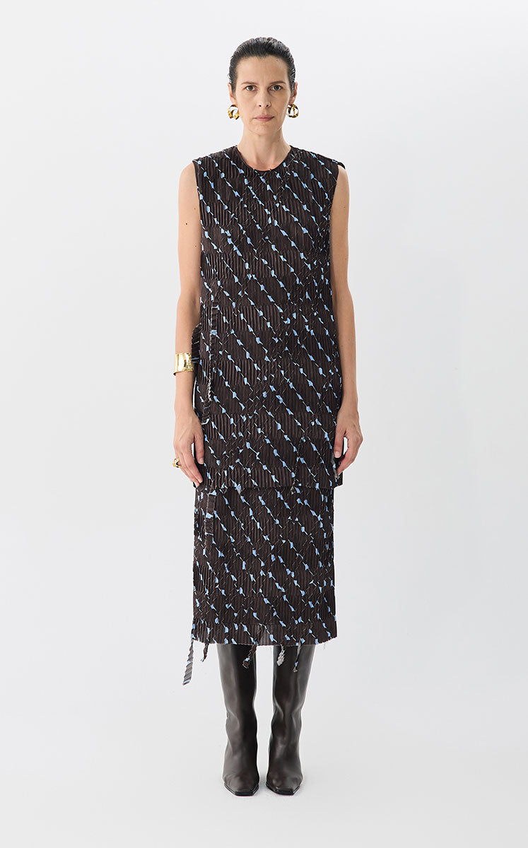 Dress / JNBY Sleeveless Geometric Print Dress
