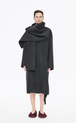 Coat / JNBY Wrap Wool Blend Long Coat