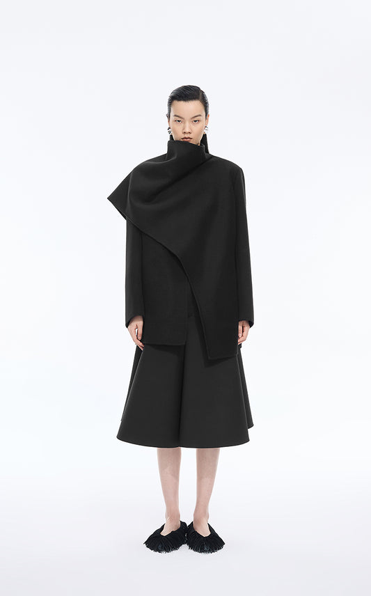Coat / JNBY Loose Cashmere Wool Wrap Coat