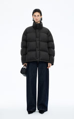 Down Coat / JNBY Oversized Jacquard Mid-Length Down Coat