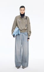 Sweater / JNBY Botanical Short Cropped Fit Wool Cardigan