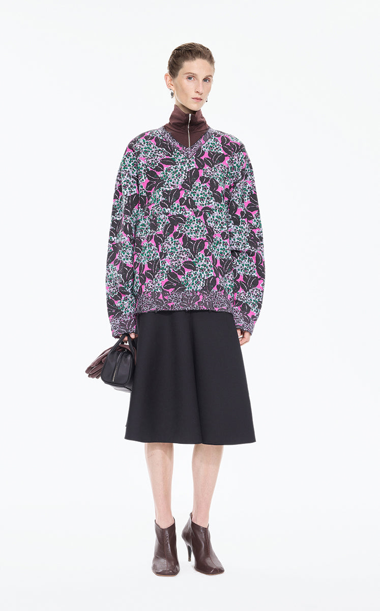 Sweater / JNBY Floral Screen Oversized Pullover