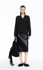 Sweater / JNBY Loose V-neck Silk-Cotton Cardigan