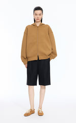 Sweatshirt / JNBY Oversized Cotton-Blend Zip-Up Hoodie