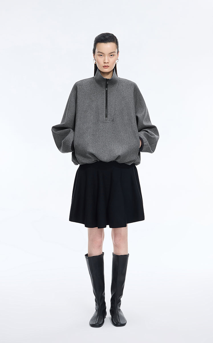 Sweatshirt / JNBY Half-Zip Stand Collar Pullover