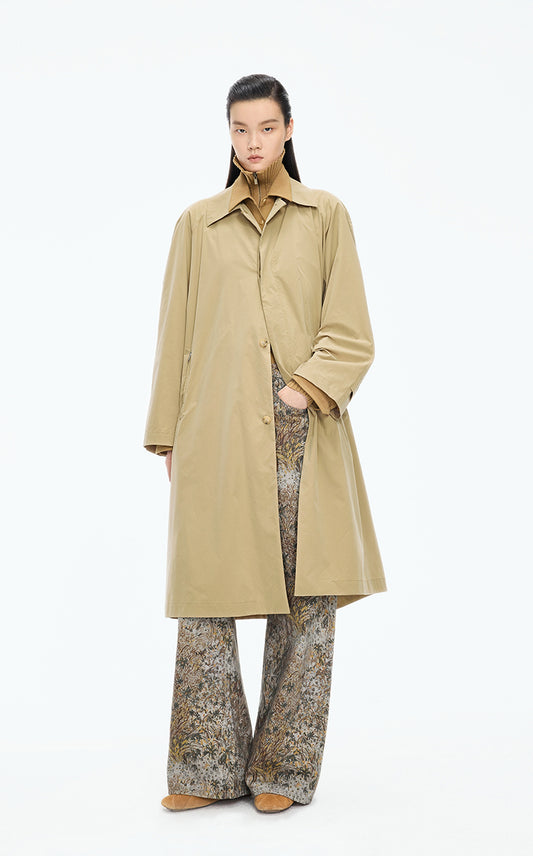 Trench Coat / JNBY Oversized A-Line Long Trench